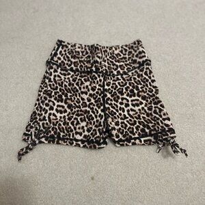 Leopard tie hustle shorts